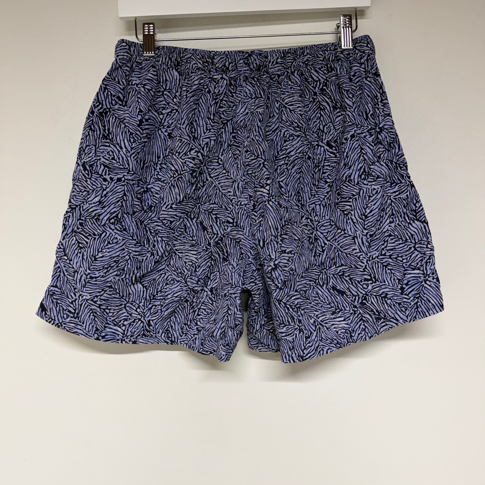 Columbia Mens Size L Shorts Blue Leaf Print Nylon Gorpcore Outdoor Hiking - Picture 6 of 10